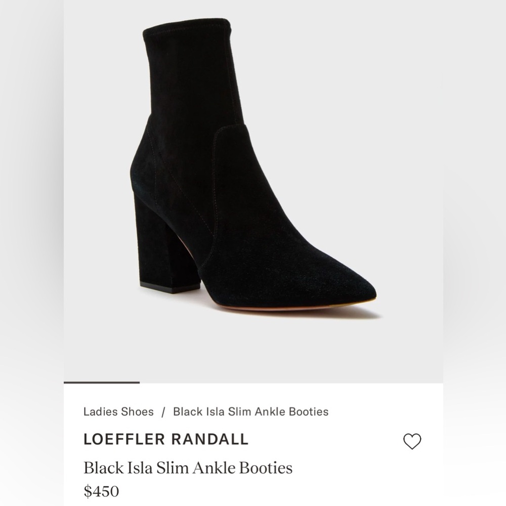 Loeffler Randall Black Isla Slim Ankle Booties